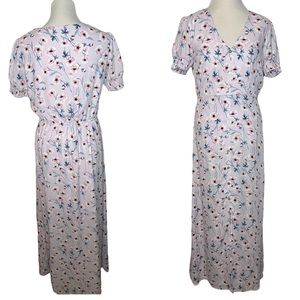 Charming Charlie Maxi Floral Purple dress women’s size M